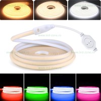 BENZI LED, Banda LED COB 220V Slim Silicon Mat, LED-Zone.ro