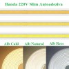Banda LED COB 220V Slim Silicon Transparent Autoadeziva