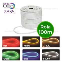 Furtun LED Neon Flex 220V Rola 100m