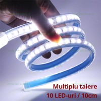 BENZI LED, Banda LED 2835 100 SMD/ML 220V Superflux Taiere 10CM, LED-Zone.ro