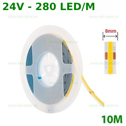 Banda LED COB 280 LED/ML Interior 24V Rola 10m