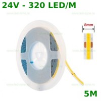 BENZI LED, Banda LED COB 320 LED/ML Interior 24V, LED-Zone.ro