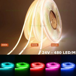 Banda LED COB 480 LED/ML Interior Diverse Culori 24V