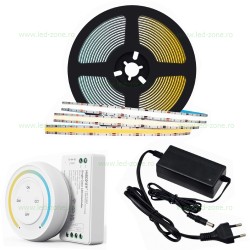Kit Banda LED COB CCT Rola 5m 24V RF Touch
