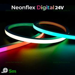 Neonflex LED 24V 12W/ML 14x14mm RGB Digital Rola 5M