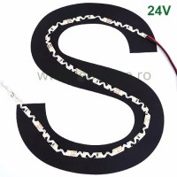 BENZI LED, Banda LED 2835 60 SMD/ML Interior Curbabila 24V, LED-Zone.ro