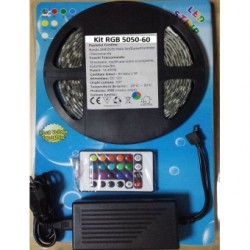 Kit Banda LED 5050 Rola 5m RGB Interior Telecomanda