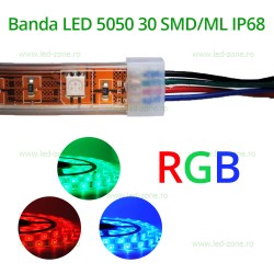 Banda LED 5050 30 SMD/ML RGB Submersibila 12V