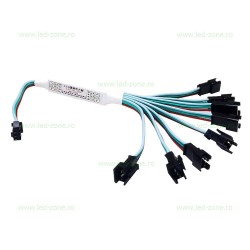 Amplificator Banda LED IC RGB Digitala 3 Fire 8 Iesiri