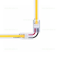 ACCESORII BANDA LED, Conector Imbinare 2 Fire Unghi 90 Banda LED COB 8mm Interior, LED-Zone.ro