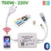 Controller Banda LED RGB 220V 750W Bluetooth Telecomanda IR Alba LZ1979