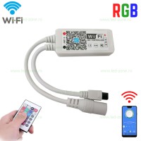 CONTROLLERE, Controller Banda LED RGB 8A 100W WI-FI si Telecomanda IR, LED-Zone.ro