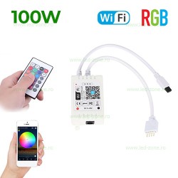 Controller Banda LED RGB 8A 100W WI-FI si Telecomanda IR LZ01