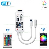 CONTROLLERE, Controller Banda LED RGBW 8A 100W WI-FI si Telecomanda IR, LED-Zone.ro
