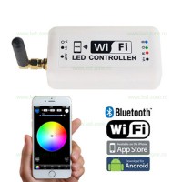 CONTROLLERE - Reduceri Controller Banda LED RGB 12A 144W WI-FI CU ANTENA Promotie