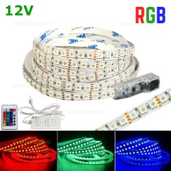 Kit Banda LED RGB 120 SMD5050 5M Interior Telecomanda IR