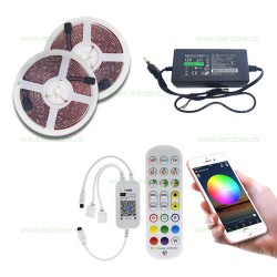 Kit Banda LED 30 SMD/ML 10M RGB Silicon WIFI Telecomanda