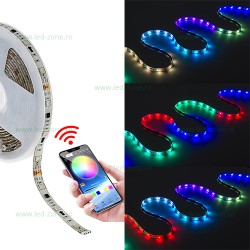 Kit Banda LED 5050 Magic Color Silicon Digitala RGB WIFI Telefon 5M