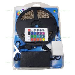 Kit Banda LED 5050 Rola 5m RGB Silicon Telecomanda