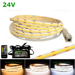 Kit Banda LED COB 560 LED/ML CCT Rola 5m 24V IR