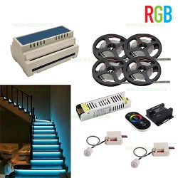 Kit Banda LED RGB Iluminat Inteligent Trepte