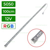 BENZI LED, Profil Banda Rigida LED 5050 100cm 12V RGB, LED-Zone.ro