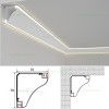 Profil Aluminiu Aplicat 90 Grade Iluminare Dubla 3M 9.6MM