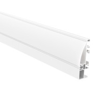 PROFILE BANDA LED, Profil Aluminiu Aplicat Alb Dispersor Alb 2M 13.5MM Plinta , LED-Zone.ro