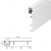 Profil Aluminiu Aplicat Alb Dispersor Alb 2M 14.3MM Plinta