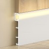 Profil Aluminiu Aplicat Alb Dispersor Alb 2M 14.3MM Plinta