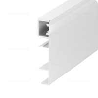 PROFILE BANDA LED, Profil Aluminiu Aplicat Alb Dispersor Alb 2M 14.3MM Plinta, LED-Zone.ro