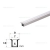 Profil Aluminiu Aplicat Dispersor Mat 1M 6MM