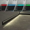 Profil Aluminiu Aplicat Negru Dispersor Alb 2M 14.3MM Plinta