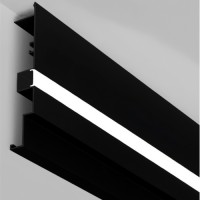 PROFILE BANDA LED, Profil Aluminiu Aplicat Negru Dispersor Alb 2M 17.6MM, LED-Zone.ro