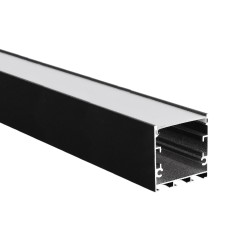 Profil Aluminiu Aplicat Negru Dispersor Alb 2M 32MM