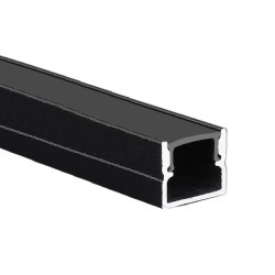 Profil Aluminiu Aplicat Negru Dispersor Negru 2M 10MM