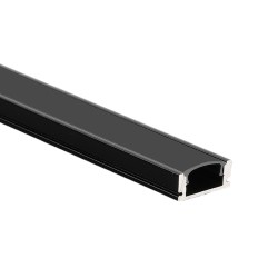 Profil Aluminiu Aplicat Negru Dispersor Negru 2M 12.4MM