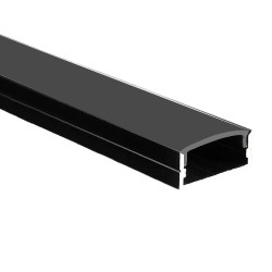 Profil Aluminiu Aplicat Negru Dispersor Negru 2M 21MM