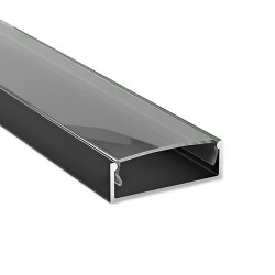 Profil Aluminiu Aplicat Negru Dispersor Negru 2M 27MM