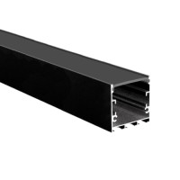 PROFILE ALUMINIU APLICATE, Black Friday - Profil Aluminiu Aplicat Negru Dispersor Negru  2M 32MM, LED-Zone.ro