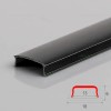 Profil Aluminiu Aplicat Negru Dispersor Negru 2M Flexibil 13MM 