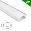Profil Aluminiu Incastrat Dispersor Mat 2M 20MM