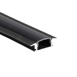 Profil Aluminiu Incastrat Negru Dispersor Negru 2M 12.4MM