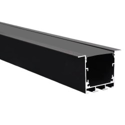 Profil Aluminiu Incastrat Negru Dispersor Negru 2M 32MM