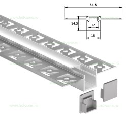 Profil Aluminiu Incastrat Sub Tencuiala 2M 12MM