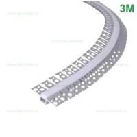 PROFILE BANDA LED, Profil Aluminiu Incastrat Sub Tencuiala 3M Flexibil 2 Directii 10MM, LED-Zone.ro