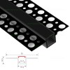 Profil Aluminiu Incastrat Sub Tencuiala Negru Dispersor Negru 2M 12.7MM