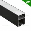 Profil Aluminiu Suspendat Negru Dispersor Alb 2M 32MM
