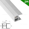 Profil H Aluminiu Incastrat Bidirectional Dispersor Mat 2M 13MM