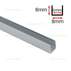 Profil Aluminiu 2M Montaj Neon Flex Ultra Slim
